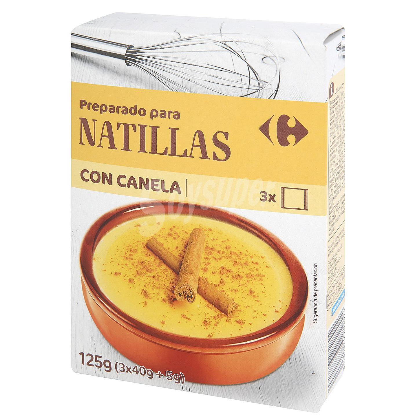 Preparado para natillas con canela