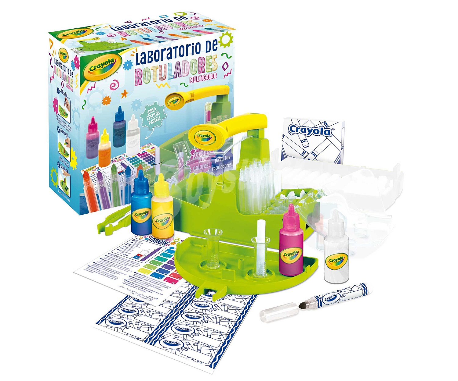 Laboratorio de rotuladores multicolor para inventar tus colores, crayola