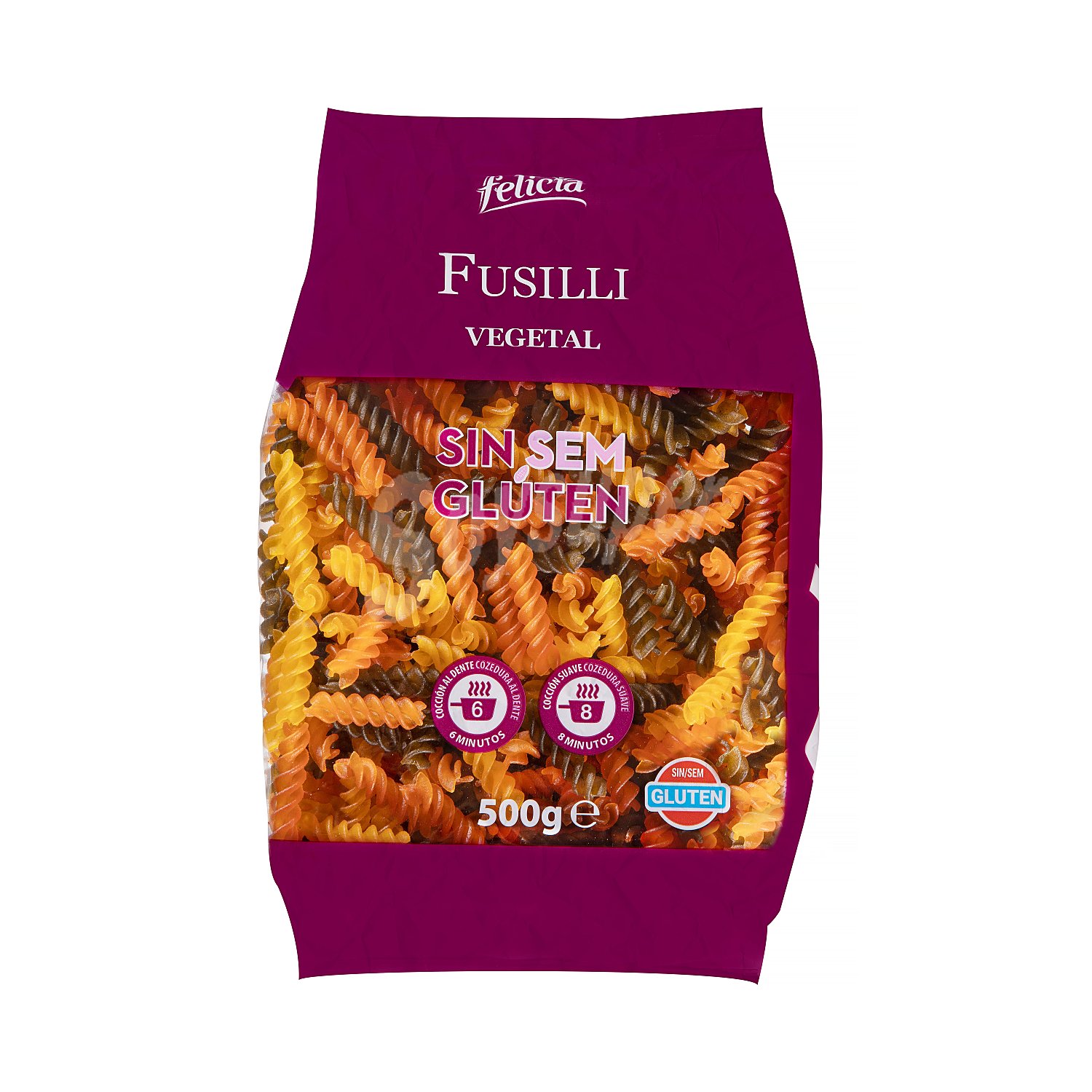 Helices vegetales con quinoa pasta sin gluten