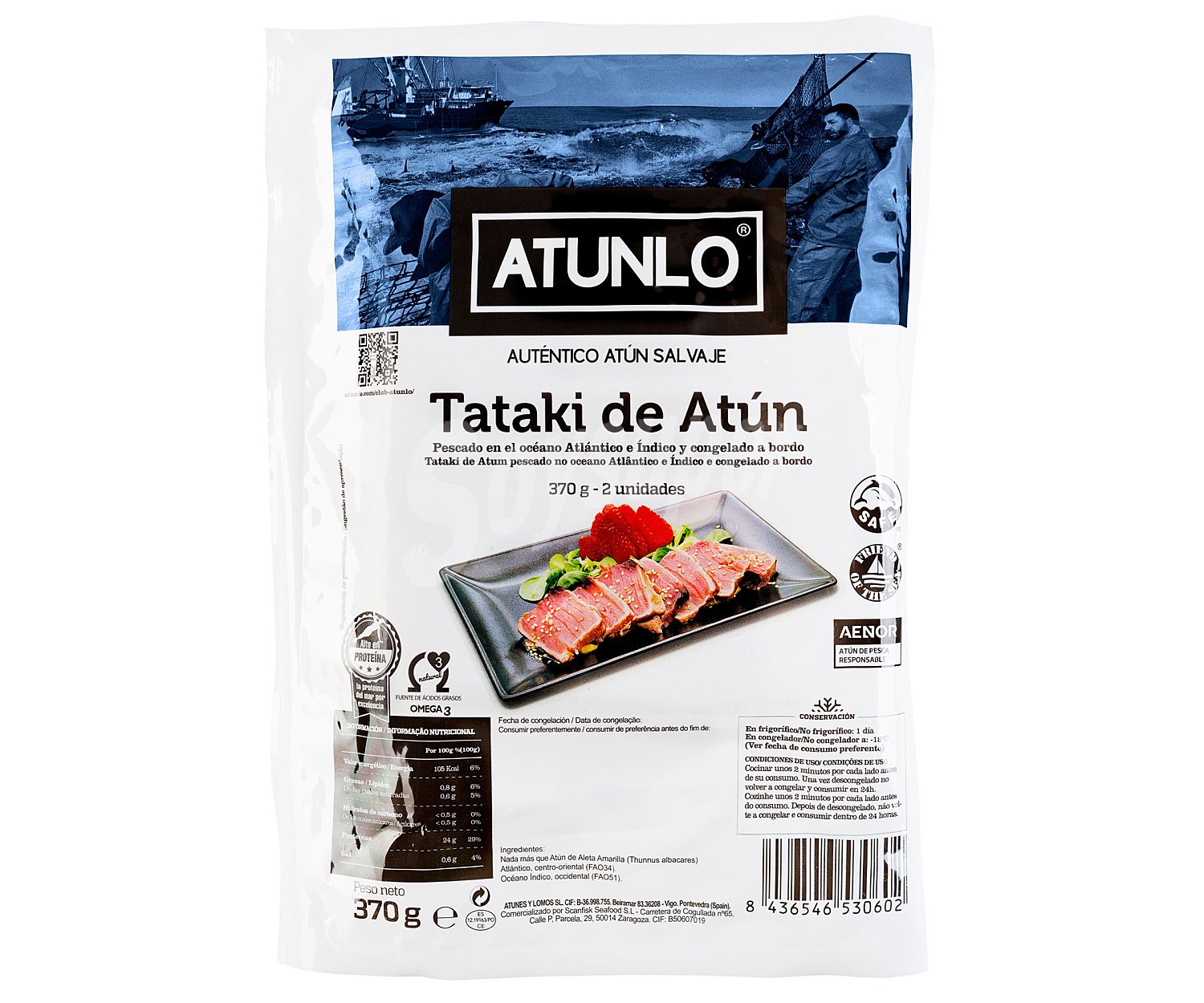 Tataki de atún salvaje, congelado