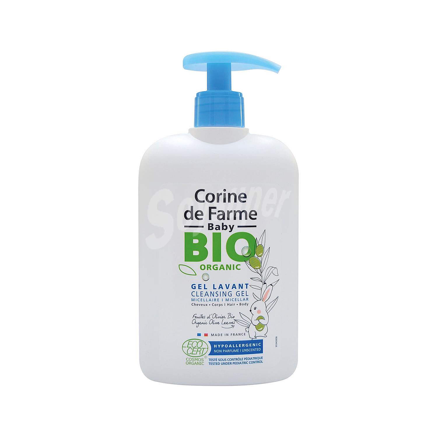 Gel de baño micelar cuerpo y cabello ecológico Corine de Farme Baby Bio