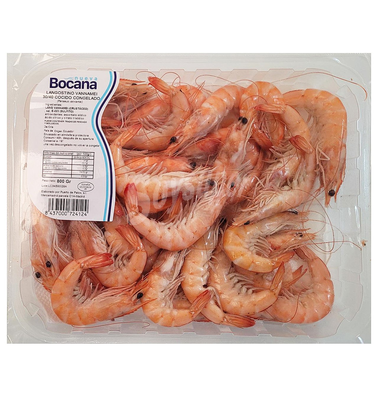 Langostino nueva bocana cocido 30/40