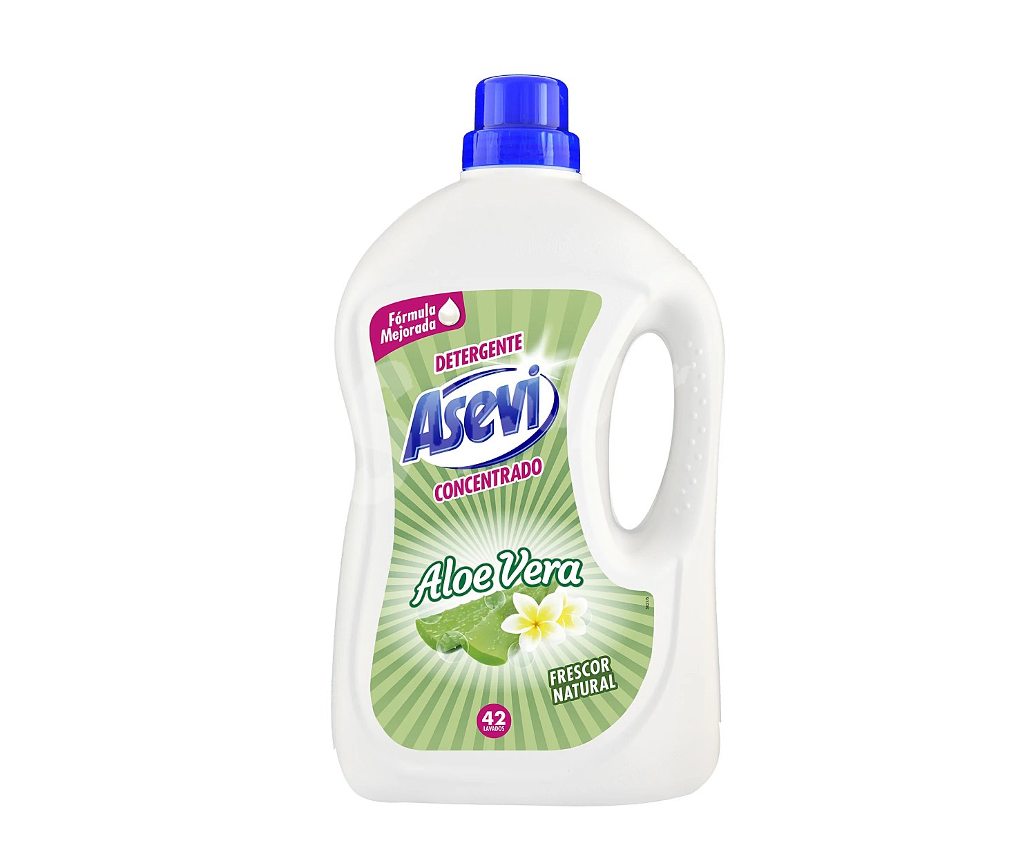 Asevi Detergente líquido para ropa blanca y de color con aloe vera asevi 42 lav