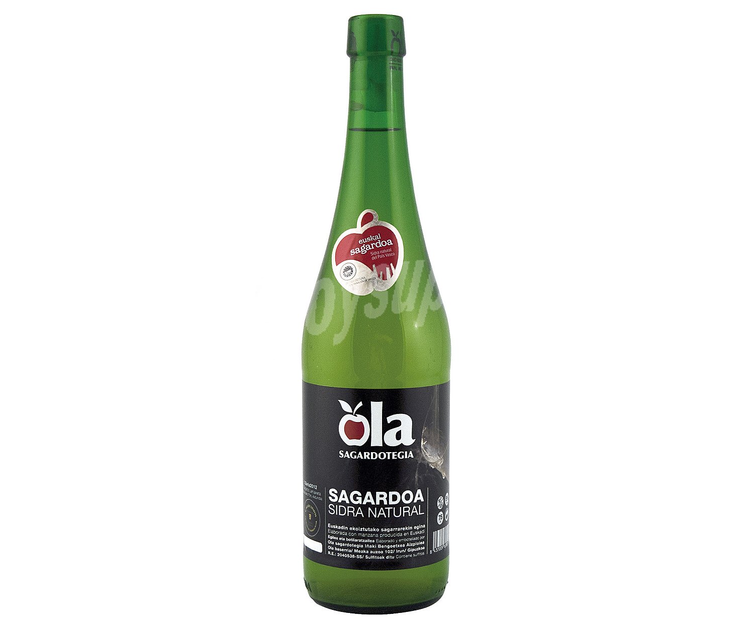 Sidra natural elaborada con manzana y producida en Euskadi