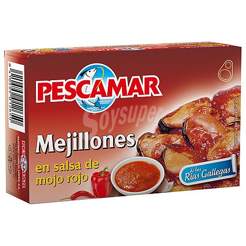 Pescamar Mejillones en salsa mojo rojo pescamar