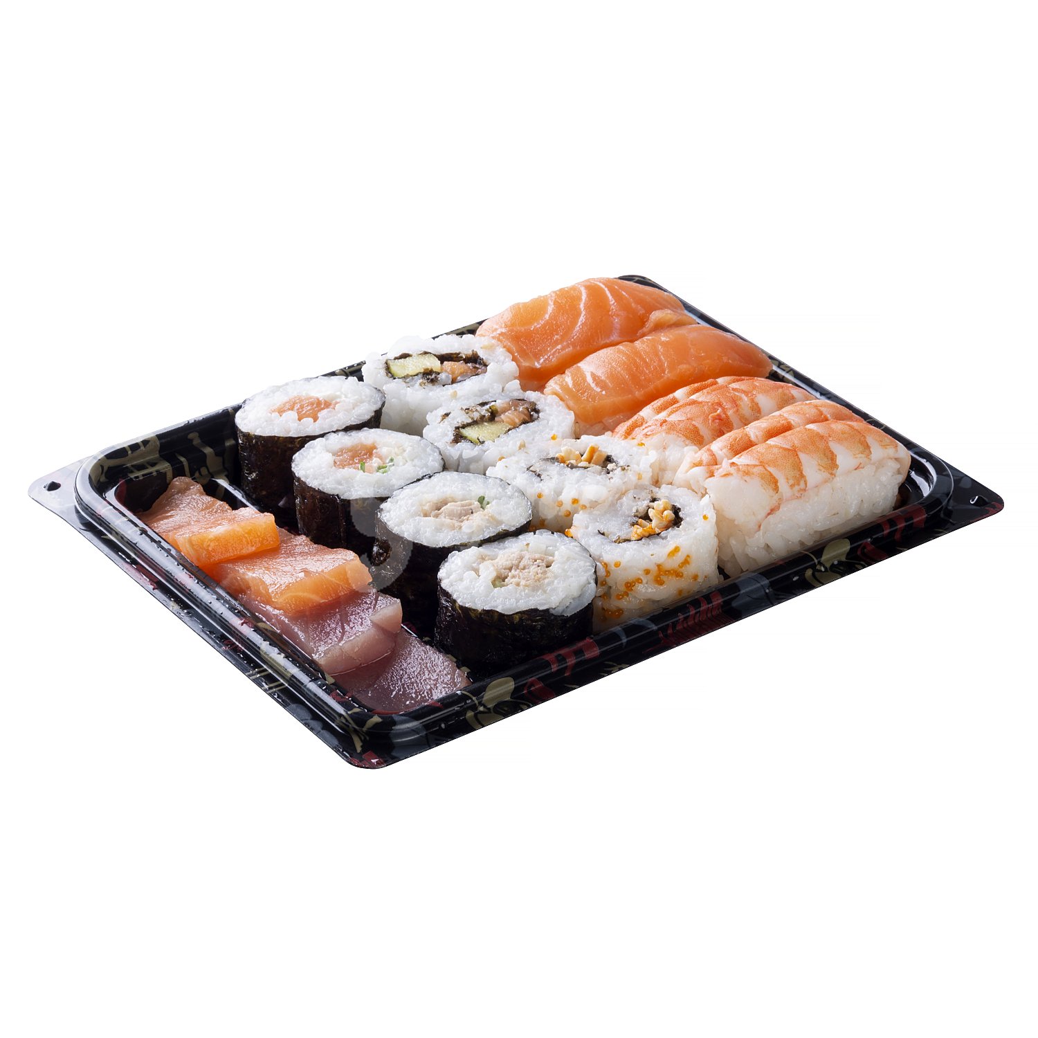 Sushi surtido (4 nigiris, 4 roll, 4 makis, 4 sashimis)