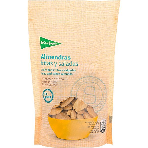 Almendras fritas y saladas sin gluten