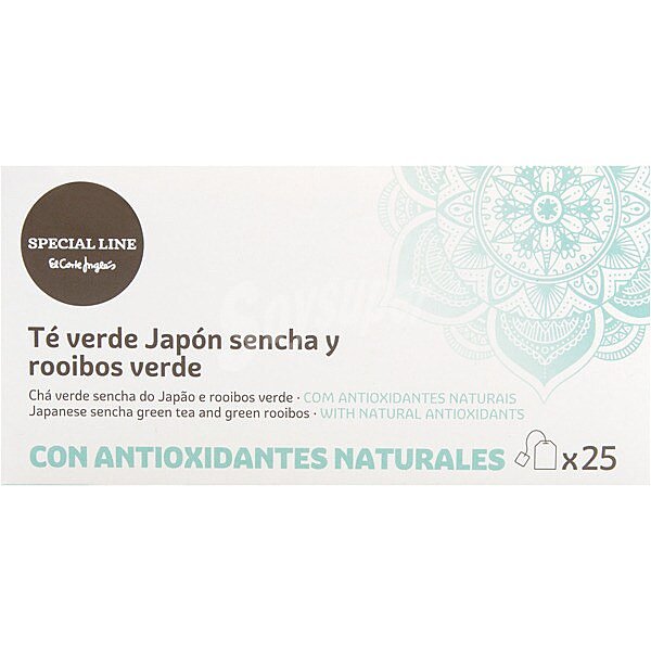 Infusión antioxidante de té verde Japón sencha y rooibos verde