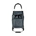 Carrito de la compra color gris con 3 compartimentos y 6 ruedas, , actuel