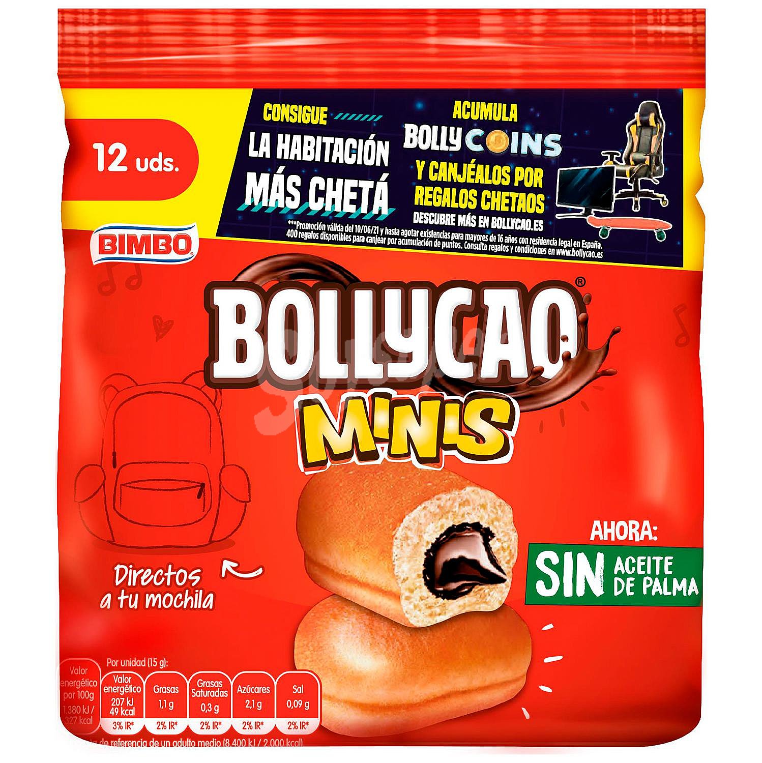 Bollito relleno de cacao minis Bollycao