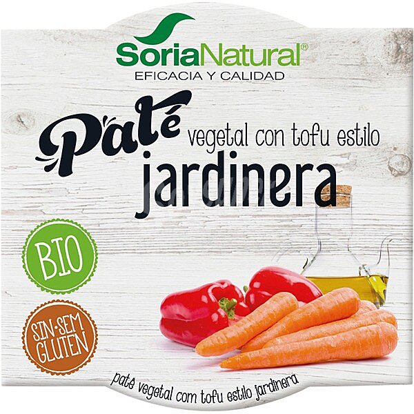 Paté vegetal ecológico con tofu estilo jardinera sin gluten