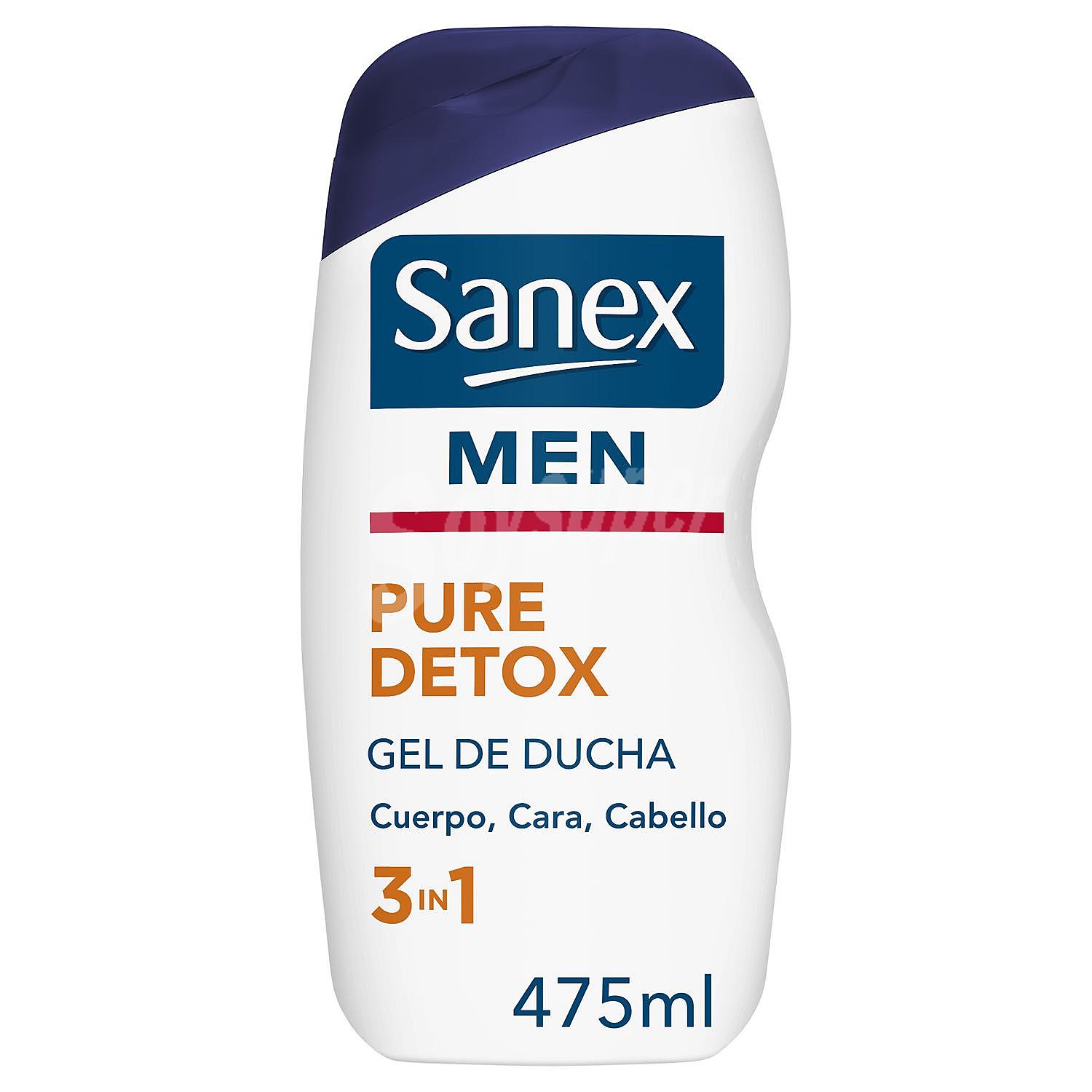 Gel de ducha para hombre 3 en 1 cuerpo, cara y cabello Pure Detox Men