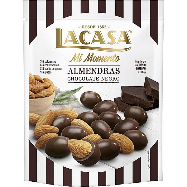 Almendras con chocolate negro