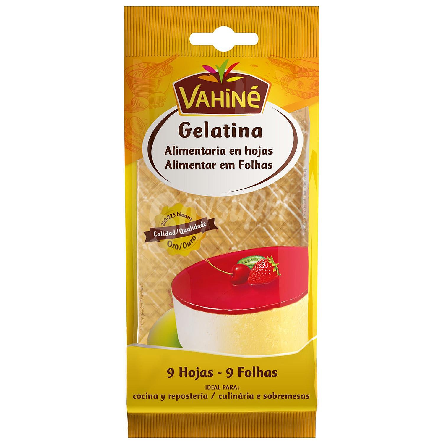 Gelatina vahine 9 hojas