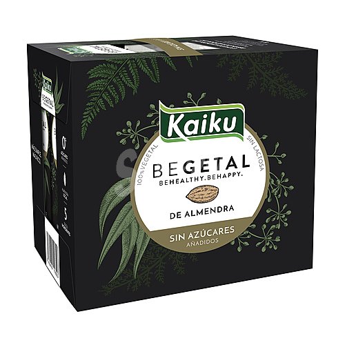 Kaiku Bebida de almendras 100% vegetal, sin azúcares añadidos kaiku Begetal