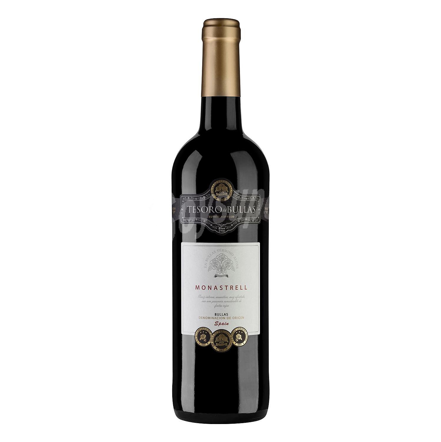 Vino tinto monastrell Tesoro de Bullas D.O. Bullas