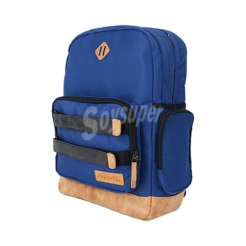 Mochila de viaje Grizzly, color azul airport alcampo