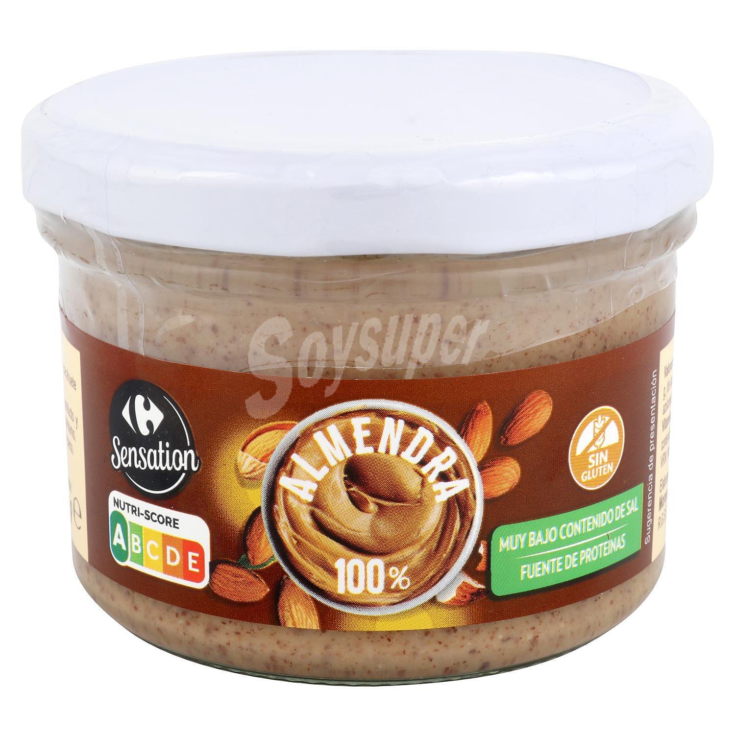 Crema de almendra Sensation Carrefour sin gluten