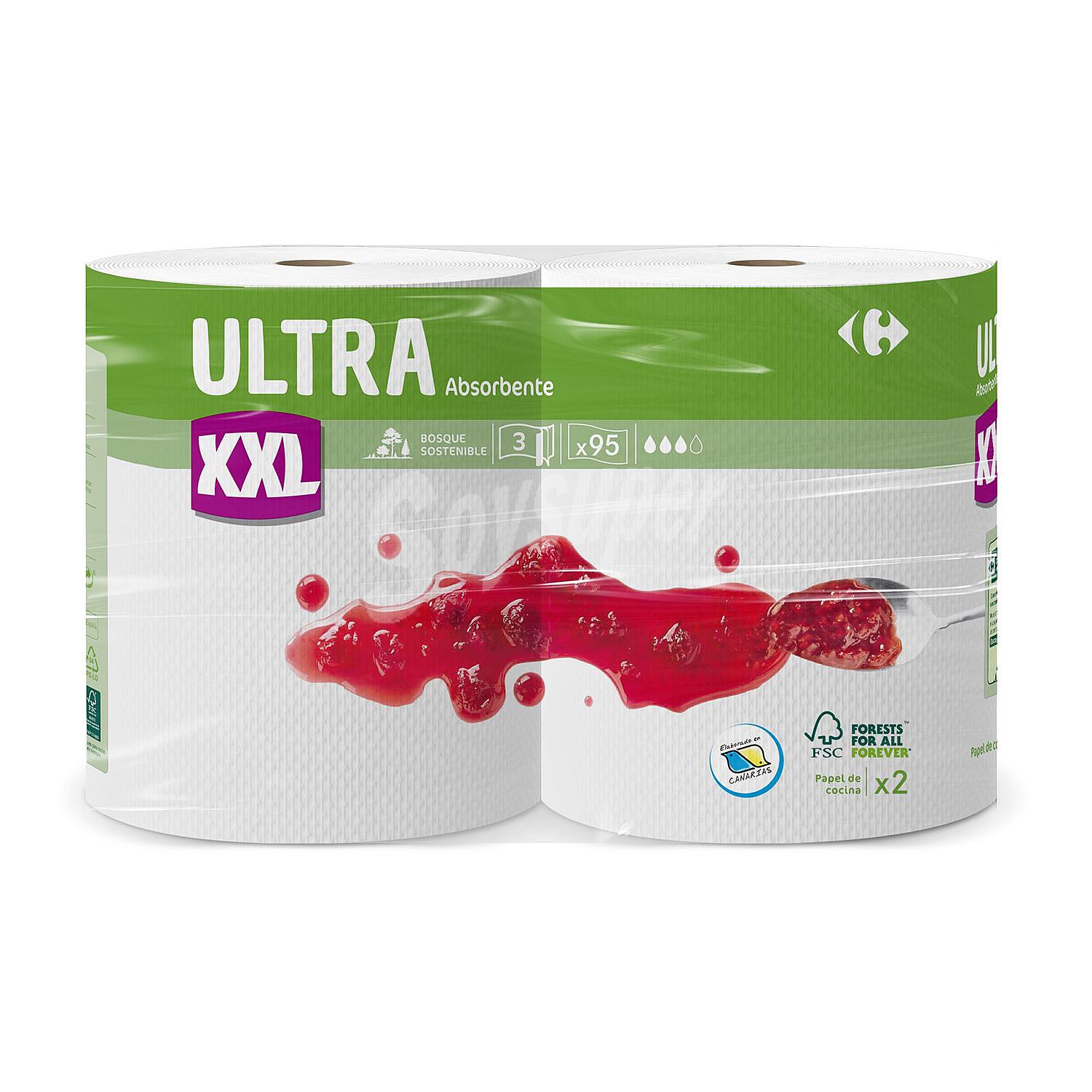 Papel de cocina ultra absorbente XXL Carrefour