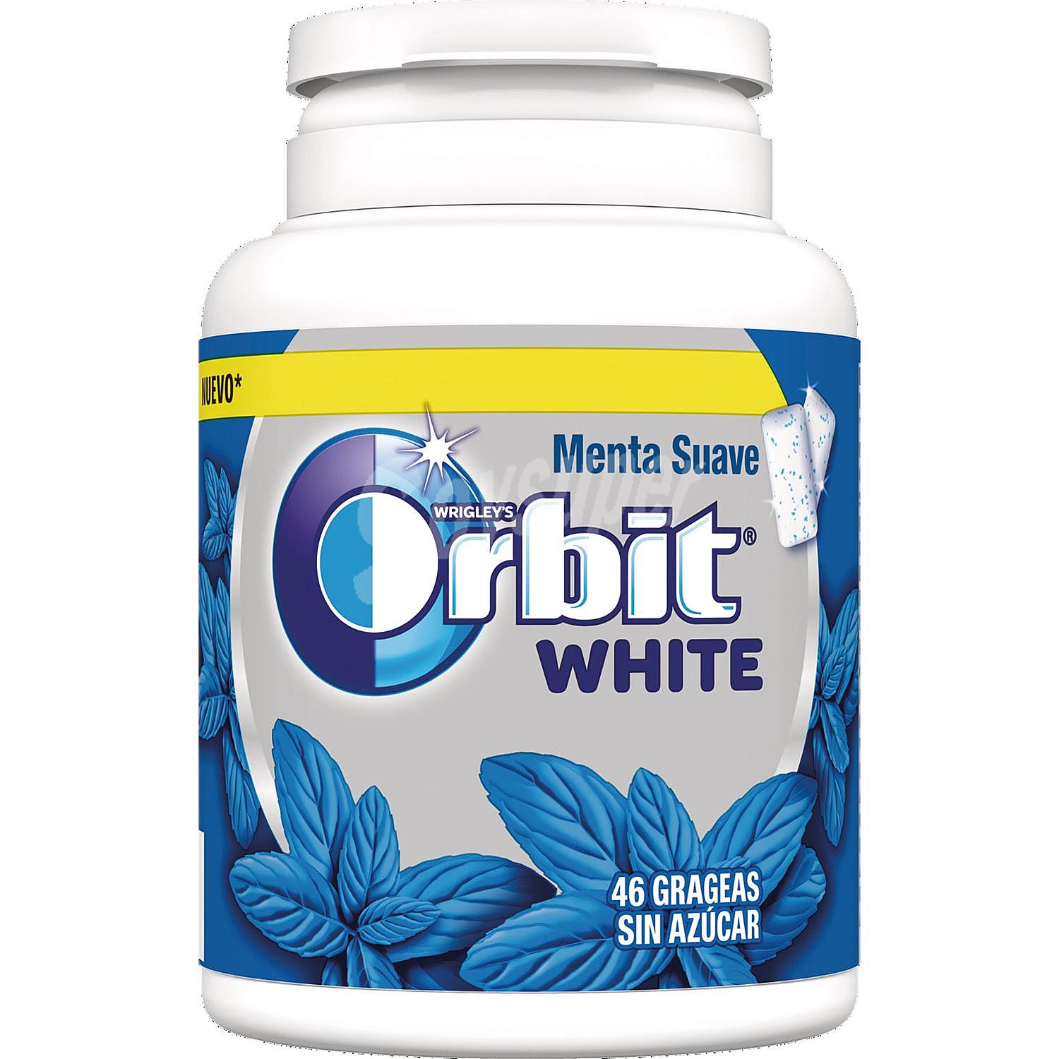 Chicles de menta suave sin azúcar Orbit White