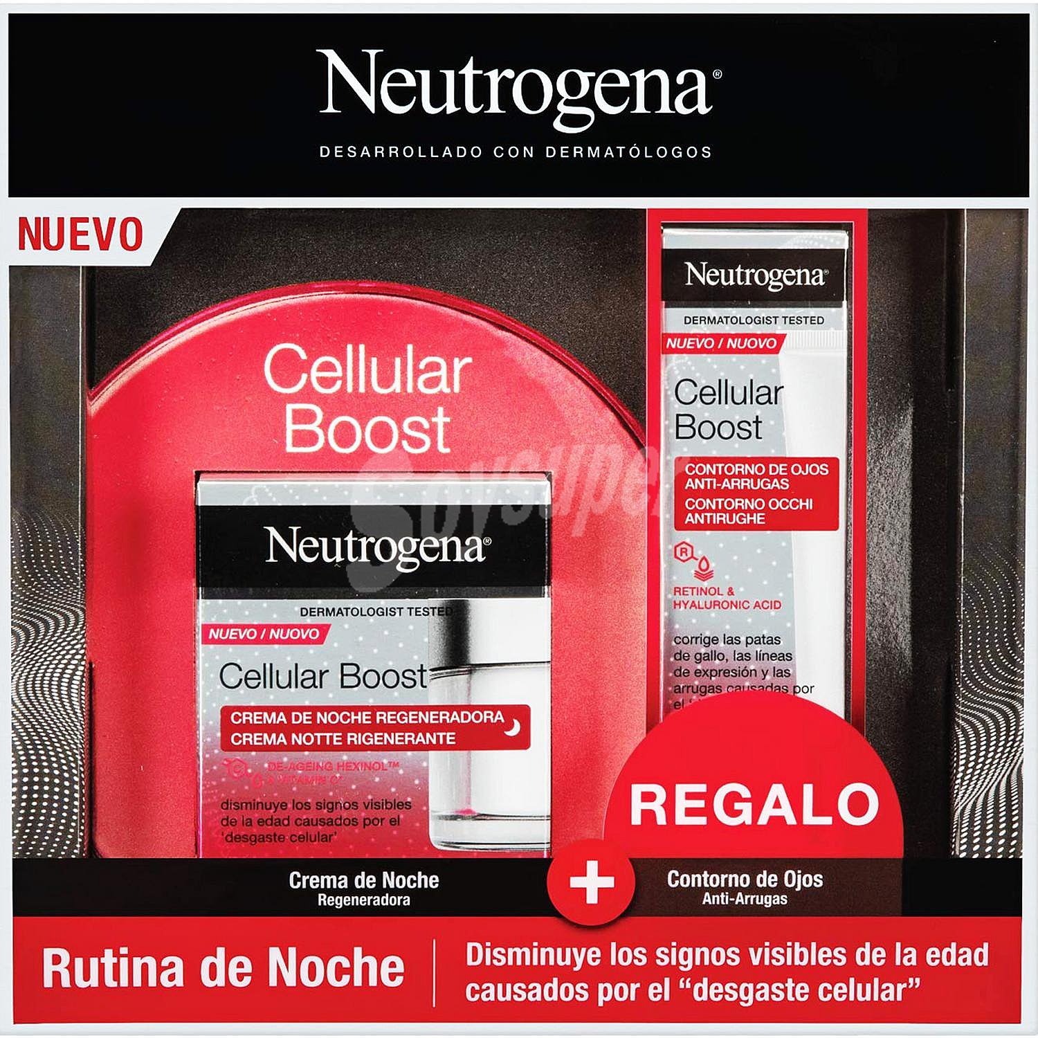 Cellular Boost Antiedad crema de noche regeneradora + Cellular Boost contorno de ojos antiarrugas 15 ml