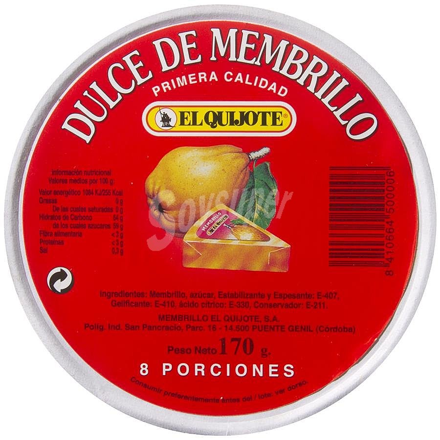 Dulce de membrillo en porciones