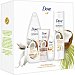 Pack Ritual Restaurador con aceite de coco y leche de almendras con gel de baño frasco 500 ml + loción corporal + desodorante roll-on 50 ml +crema de manos 75 ml