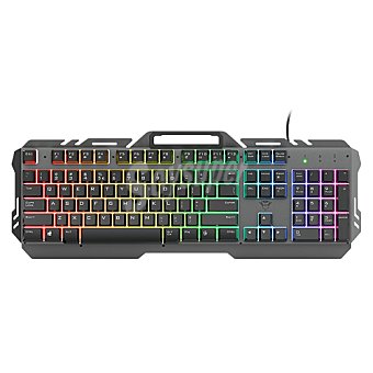 Teclado gaming trust GXT 853 Esca, iluminación led, teclas multimedia, conexión Usb