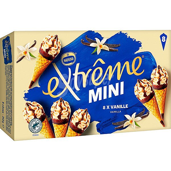 Conos con helado de vainilla Extreme Mini