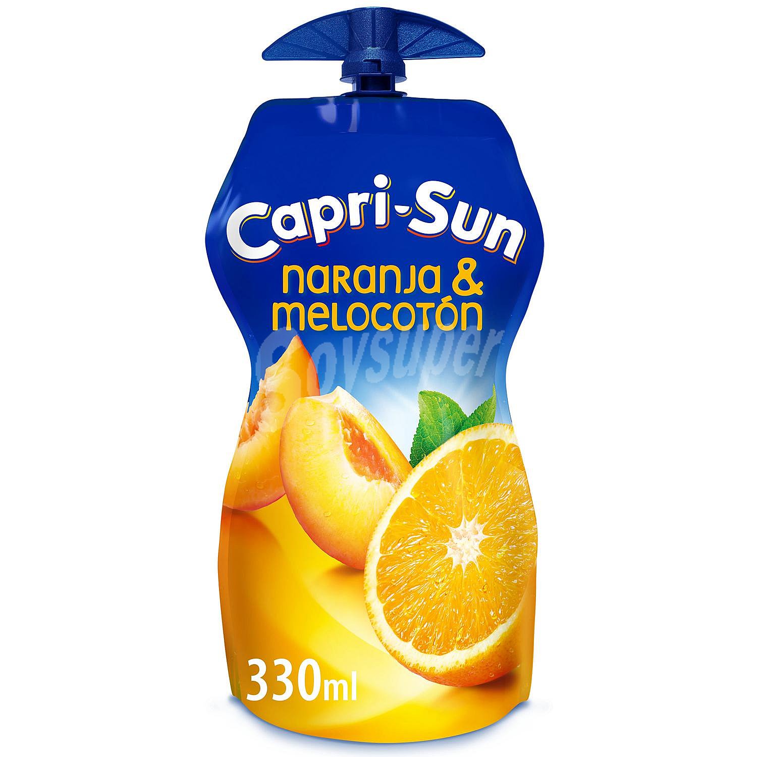 Bebida de fruta naranja y melocotón Capri Sun