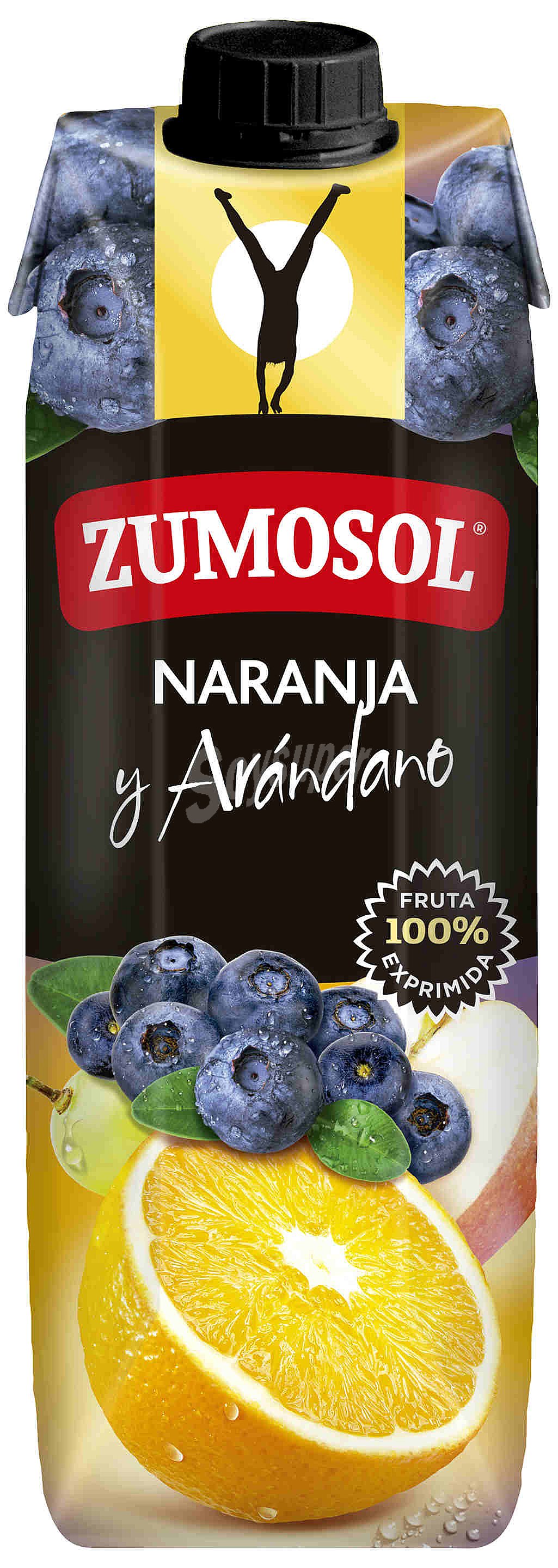 Zumo de naranja y arándano 100% fruta exprimida