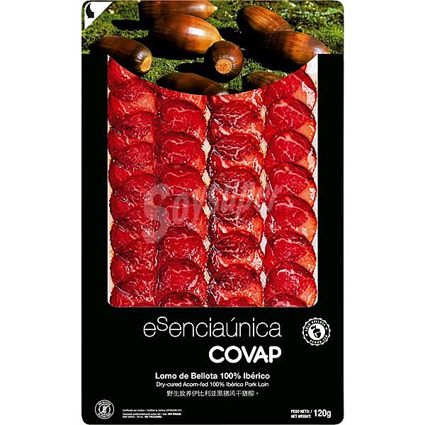 Covap lomo de bellota 100% iberico en lonchas 