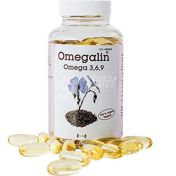 Omegalin aceite de lino con Omega 3, 6 y 9 previene el envejecimiento ápsulas