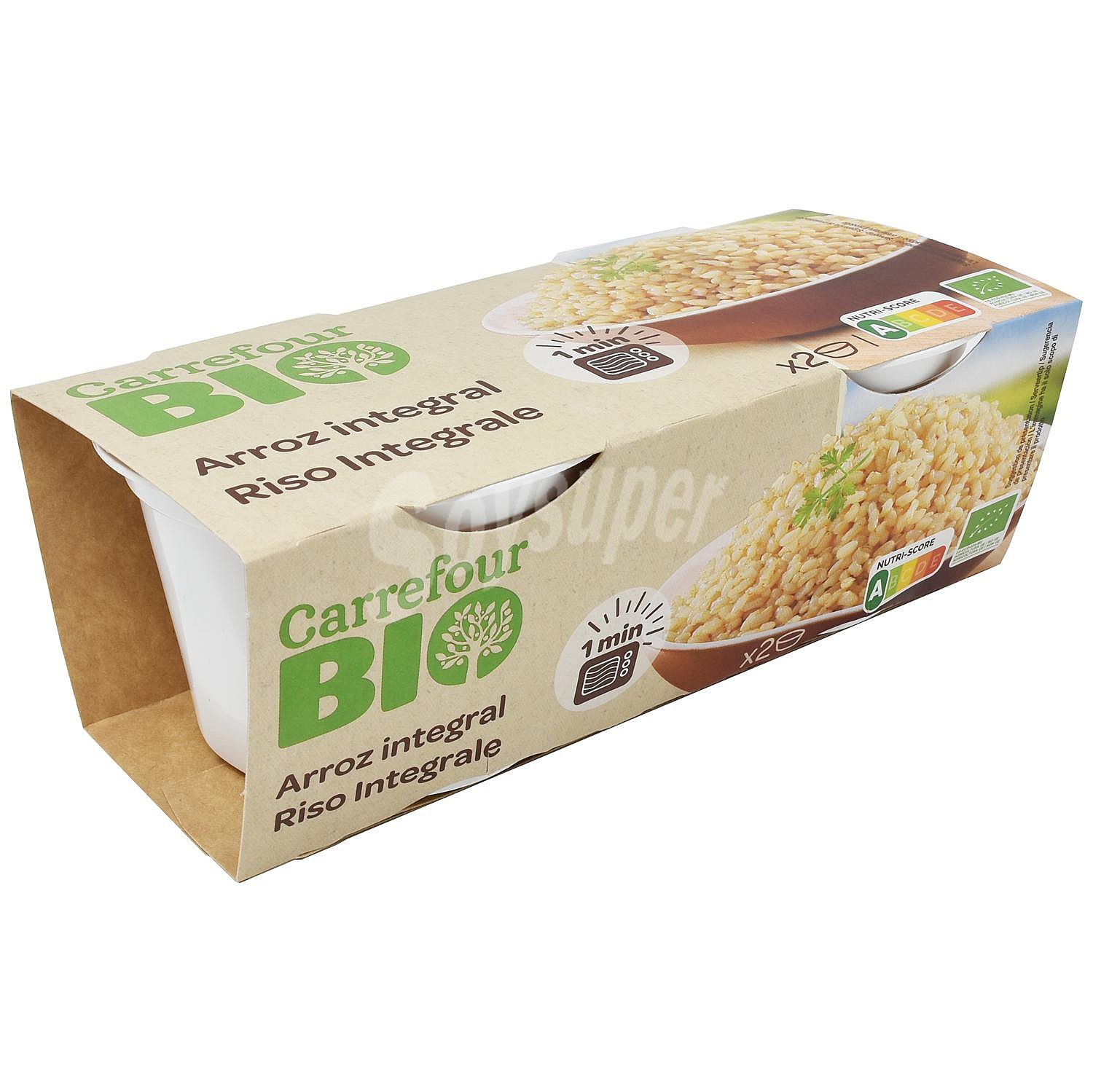 Arroz integral para microondas ecológico Carrefour Bio