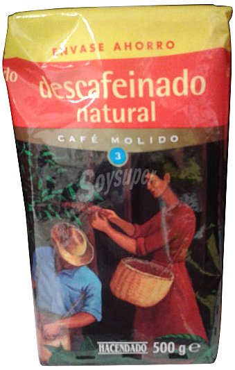 Cafe molido descafeinado natural