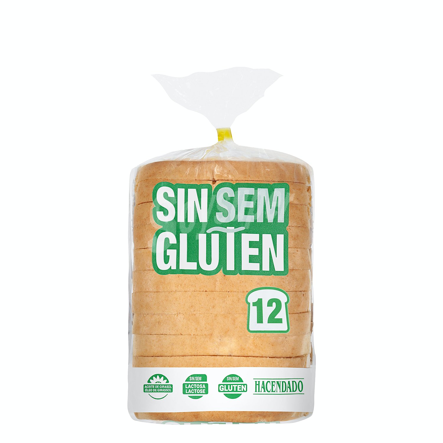 Pan de molde sin gluten blanco