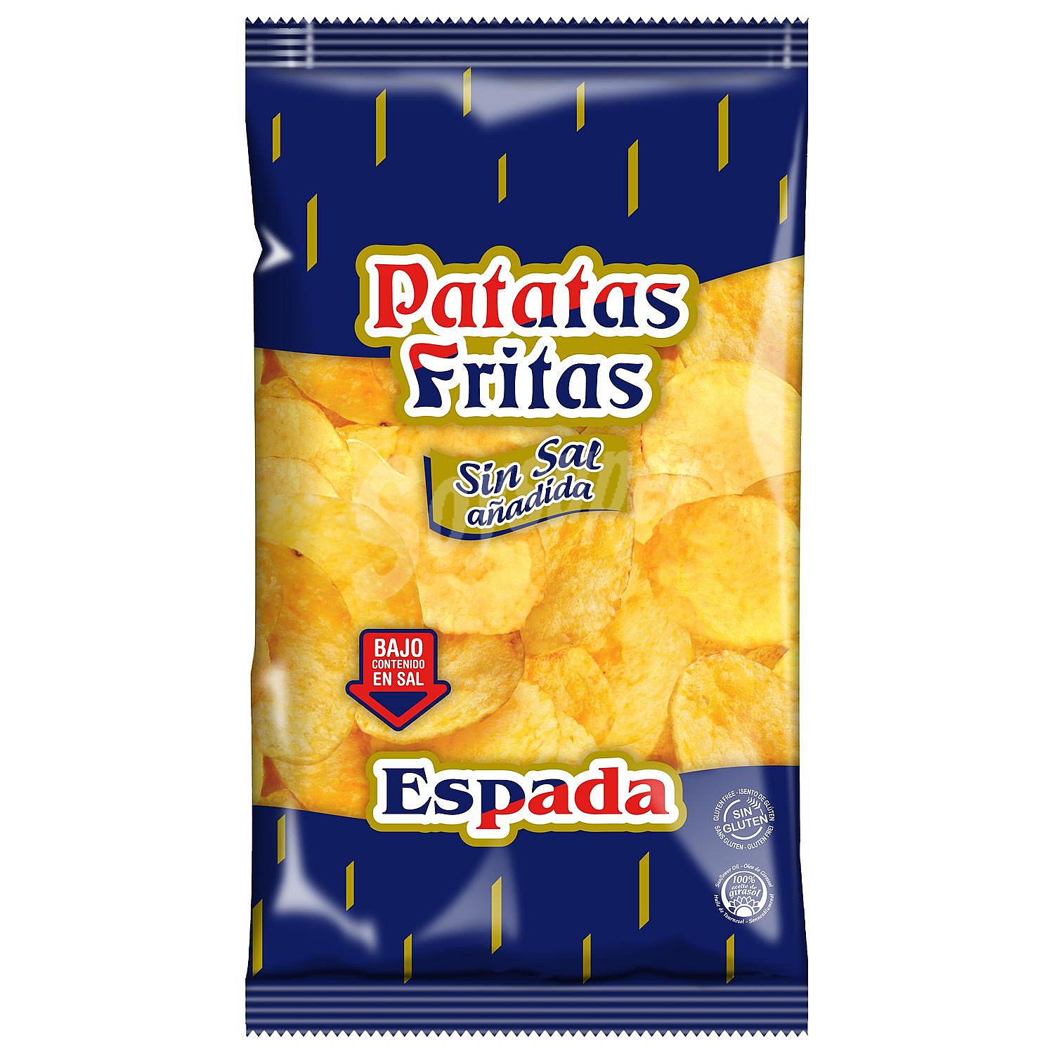 Patatas fritas sin sal añadida Espada sin gluten