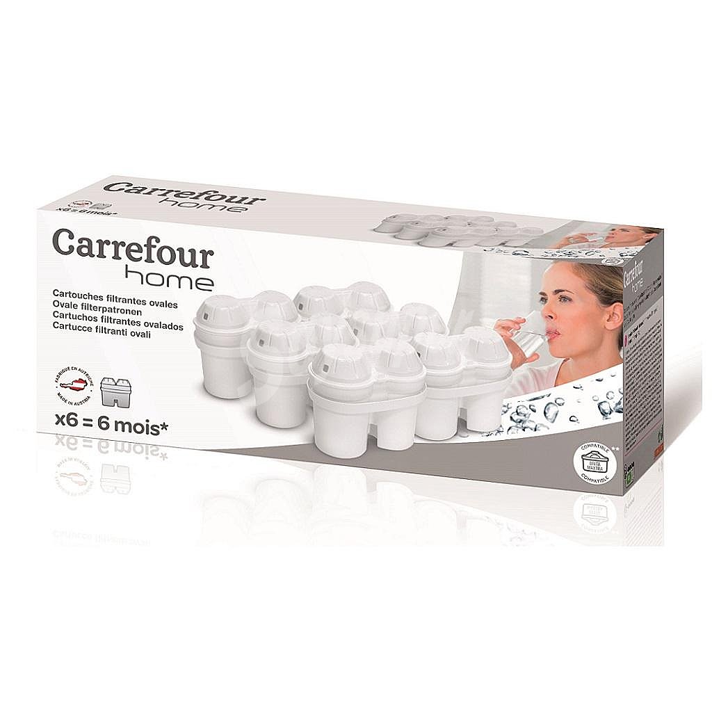 Filtros de Agua con Microparticulas carrefour home - Blanco