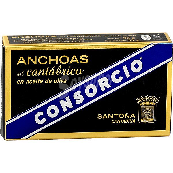 Serie Oro filetes de anchoa del Cantábrico en aceite de oliva 