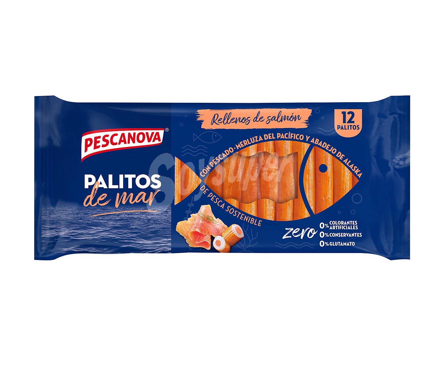 Palitos de mar rellenos de salmón