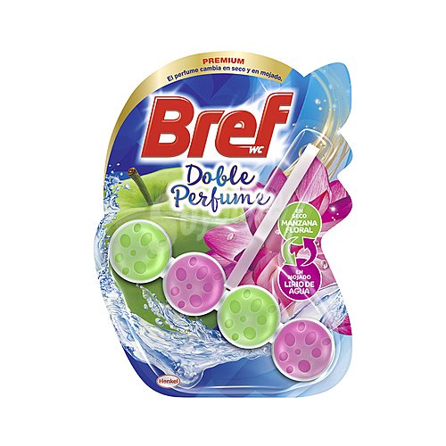 Bref Pastillas WC perfume doble (manzana floral en seco y lirio de Agua en mojado) bref DE luxe