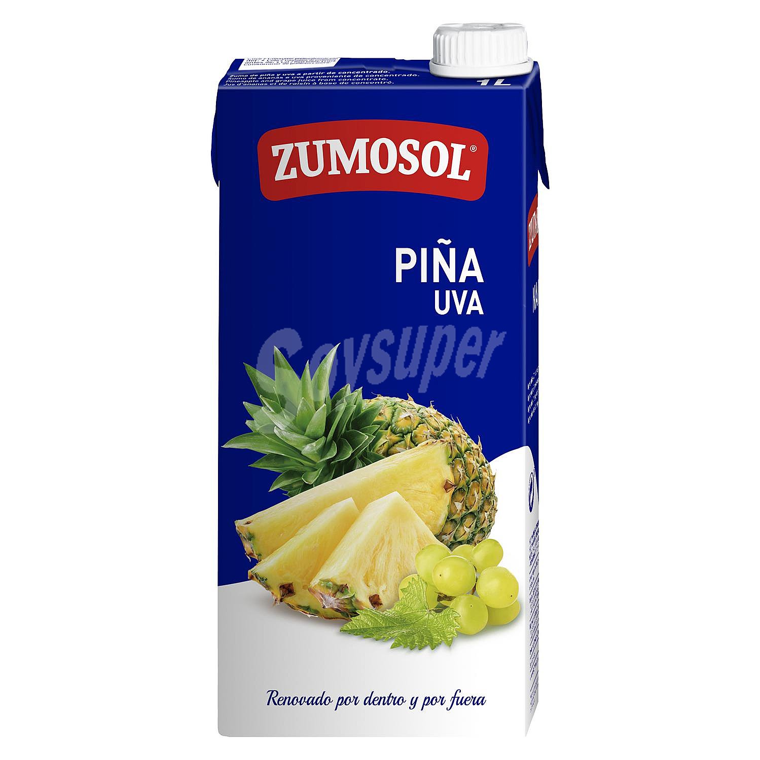 Zumo de piña y uva