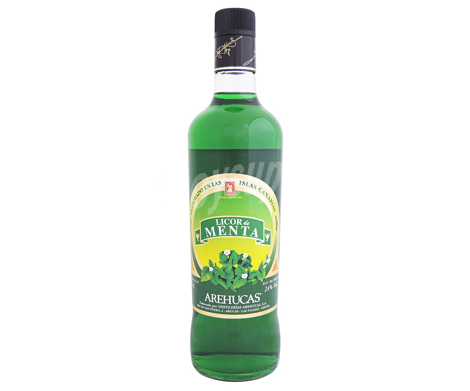 Licor de menta elaborado en las Islas Canarias