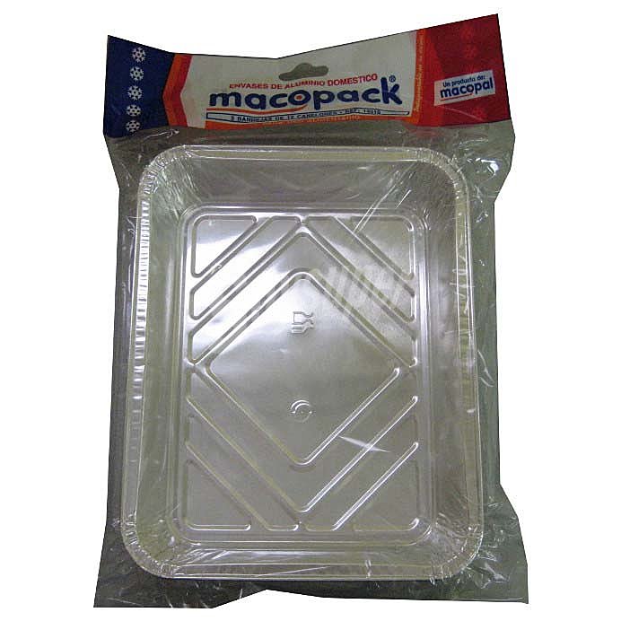 Molde de aluminio rectangular para 12 canelones