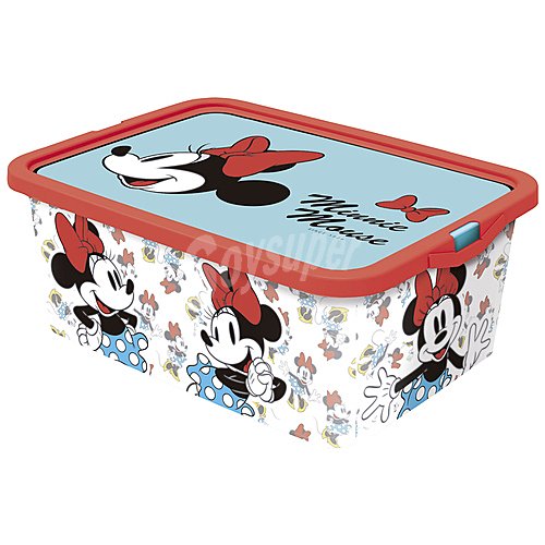 Caja de ordenación con tapa y diseño Minnie Vintage, , disney