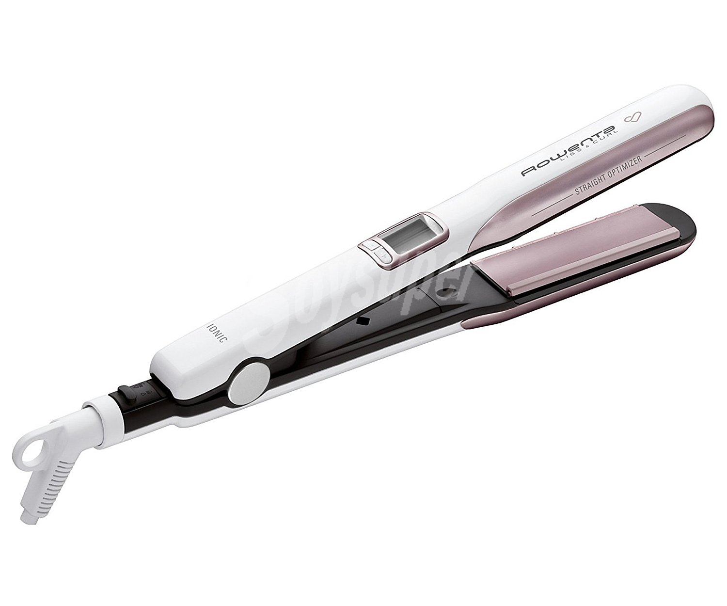 Plancha alisadora y rizadora de pelo Premium Care liss&curl SF7660, cerámico, temperatura max.200ºC, placas de 28x90 mm, pantalla