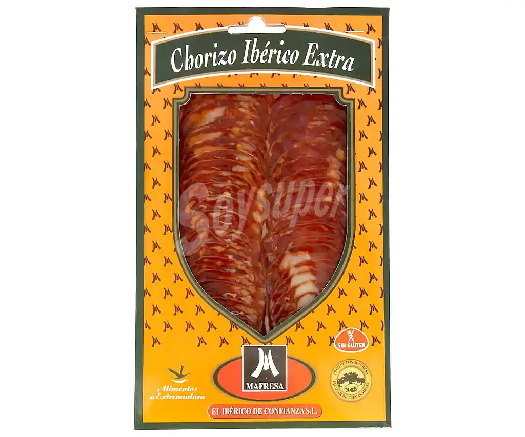 Chorizo ibérico extra en lonchas