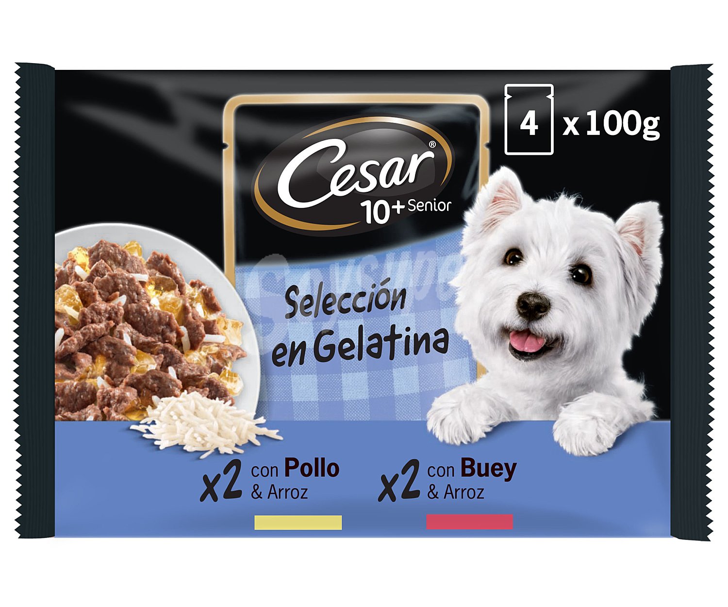 Cesar Comida para perros a base buey, pollo y arroz cesar