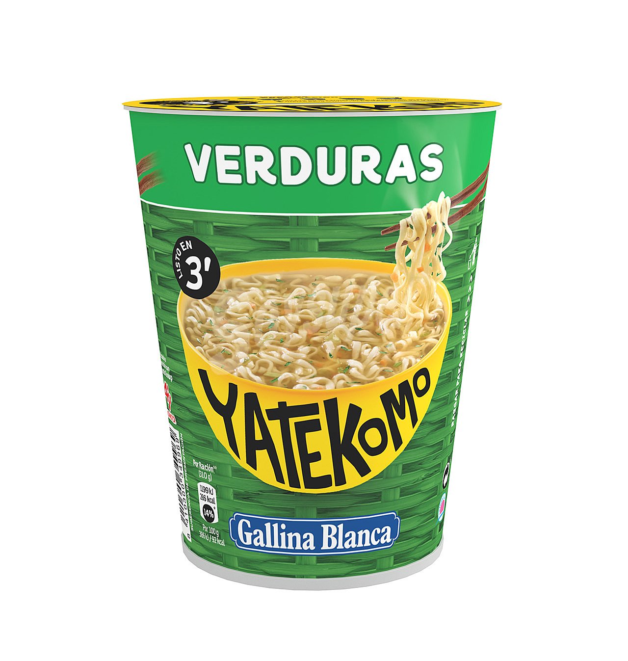 Fideos Orientales con sabor a verduras