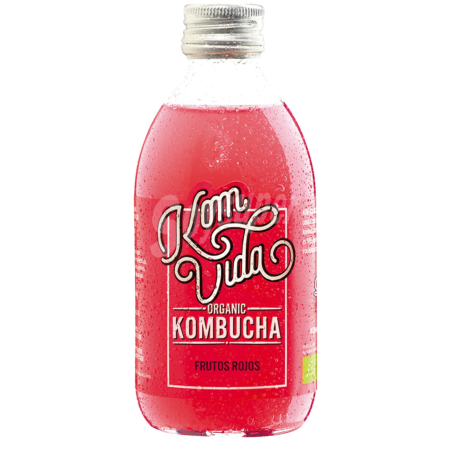 Bebida de kombucha con frutos rojos botella 250 ml